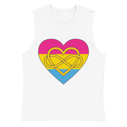 Polyamory Infinity Heart Pansexual Pride Unisex Muscle Shirt