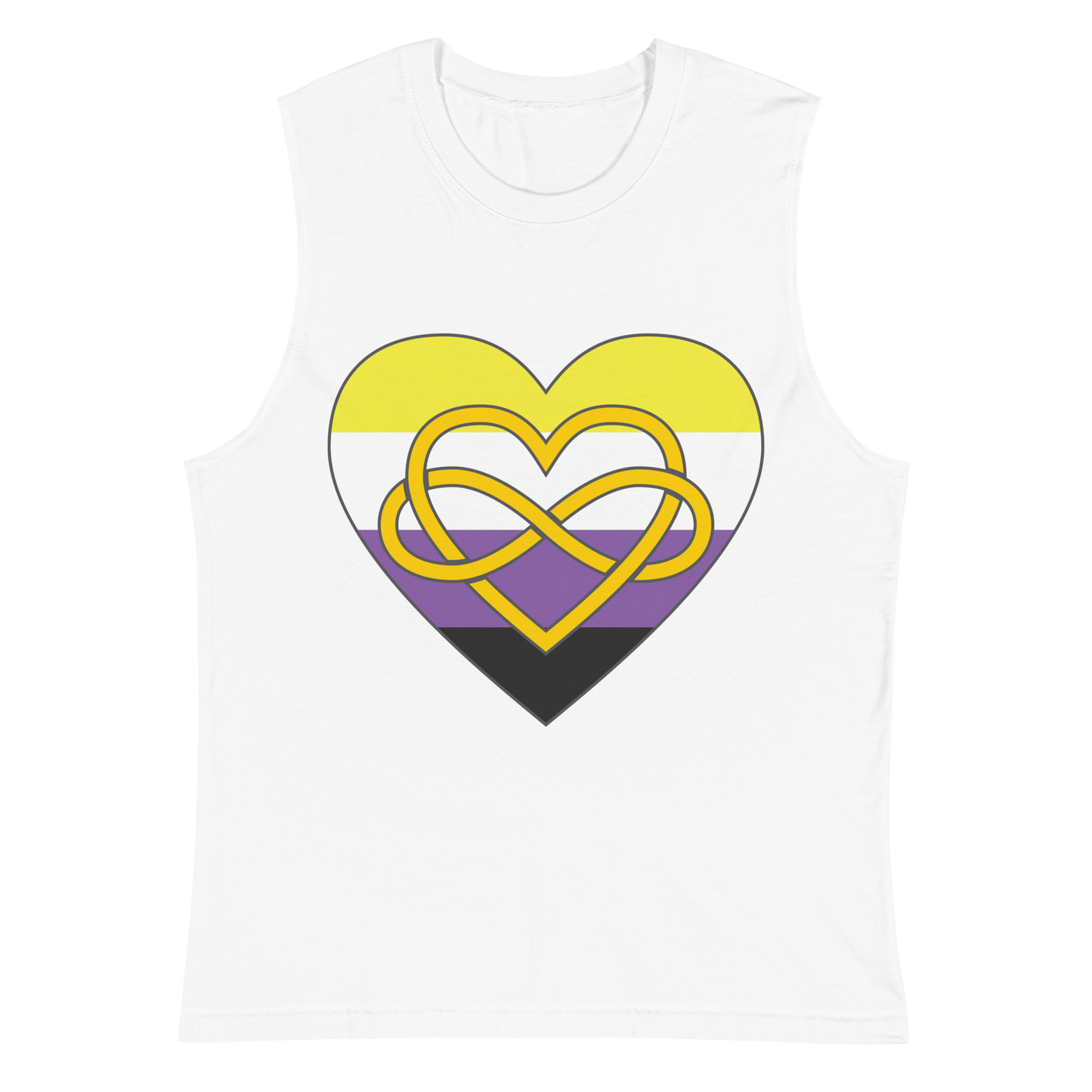 Polyamory Infinity Heart Non-binary Pride Unisex Muscle Shirt