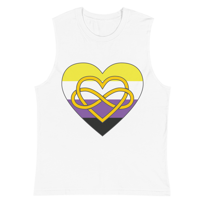 Polyamory Infinity Heart Non-binary Pride Unisex Muscle Shirt