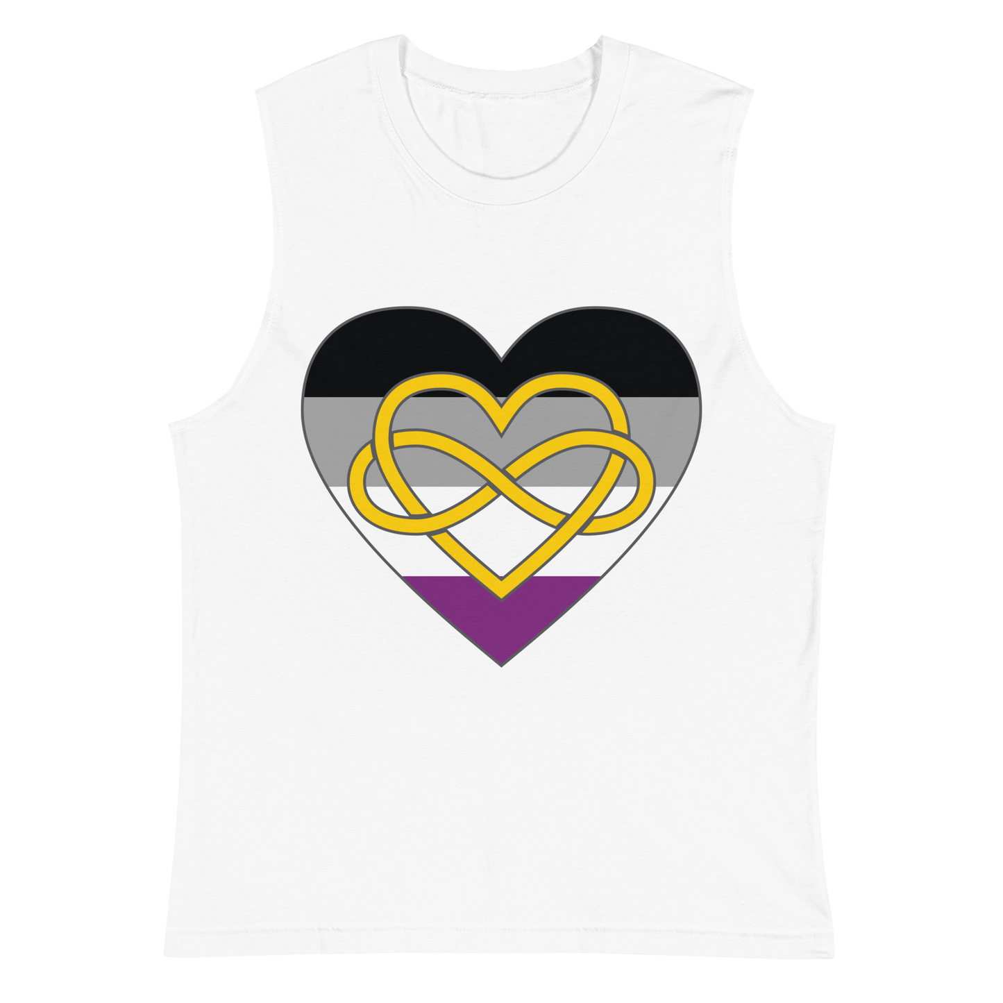 Polyamory Infinity Heart Asexual Pride Unisex Muscle Shirt