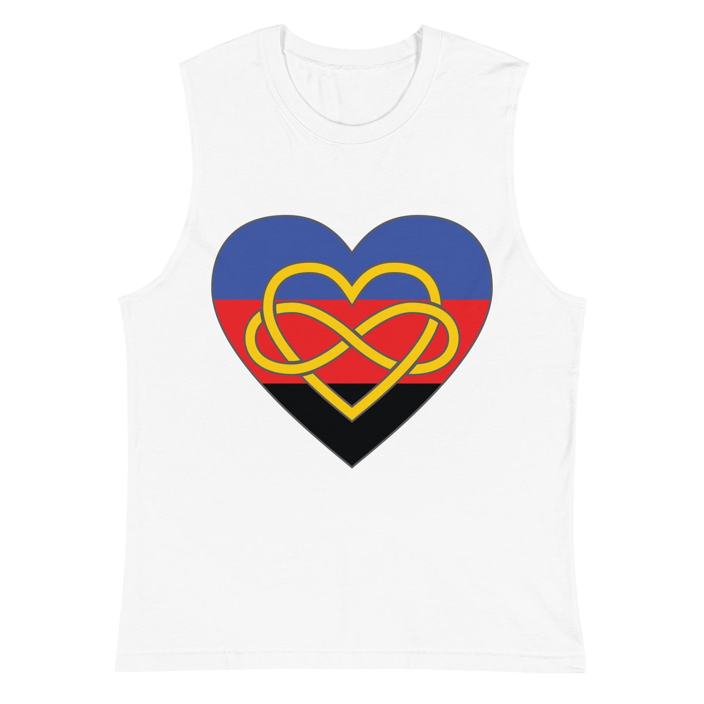 Polyamory Infinity Heart Pride Unisex Muscle Shirt