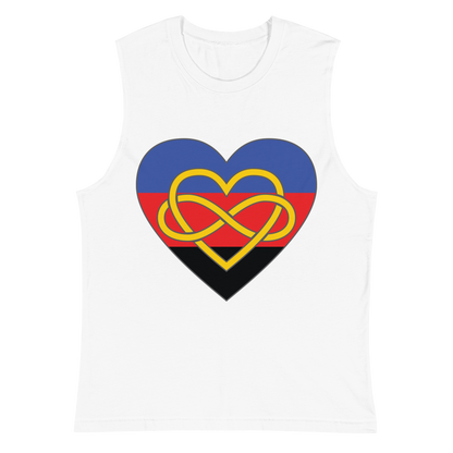 Polyamory Infinity Heart Pride Unisex Muscle Shirt