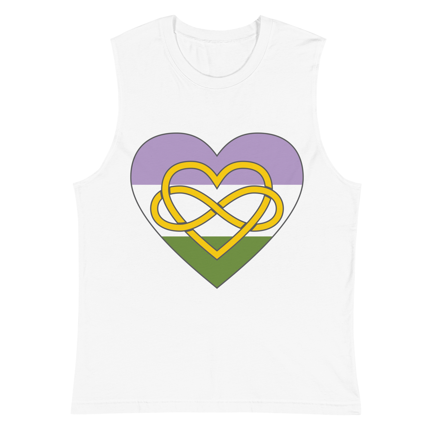 Polyamory Infinity Heart Genderqueer Pride Unisex Muscle Shirt