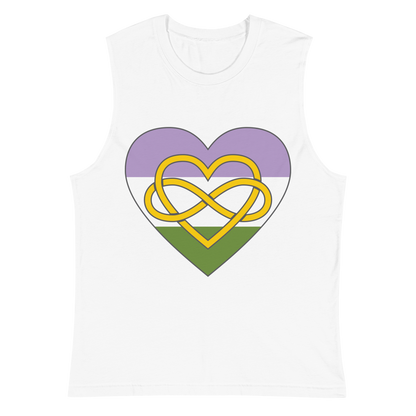 Polyamory Infinity Heart Genderqueer Pride Unisex Muscle Shirt