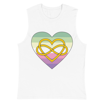 Polyamory Infinity Heart Genderfae Pride Unisex Muscle Shirt