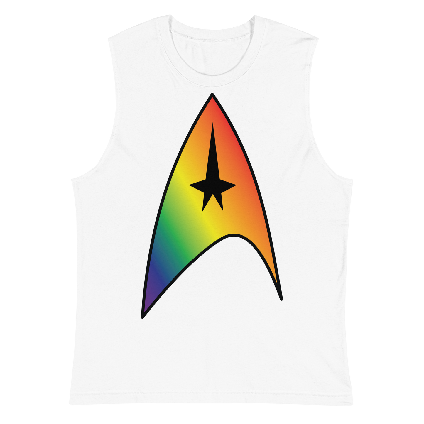 Starfleet Insignia - Rainbow Pride Unisex Muscle Shirt