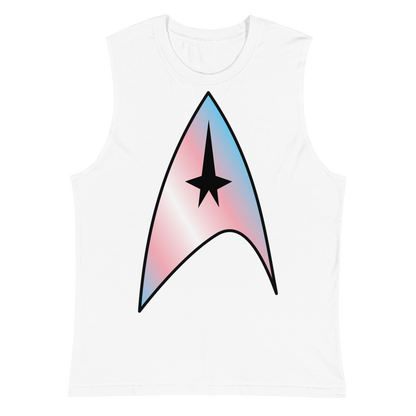 Starfleet Insignia - Trans Pride Unisex Muscle Shirt