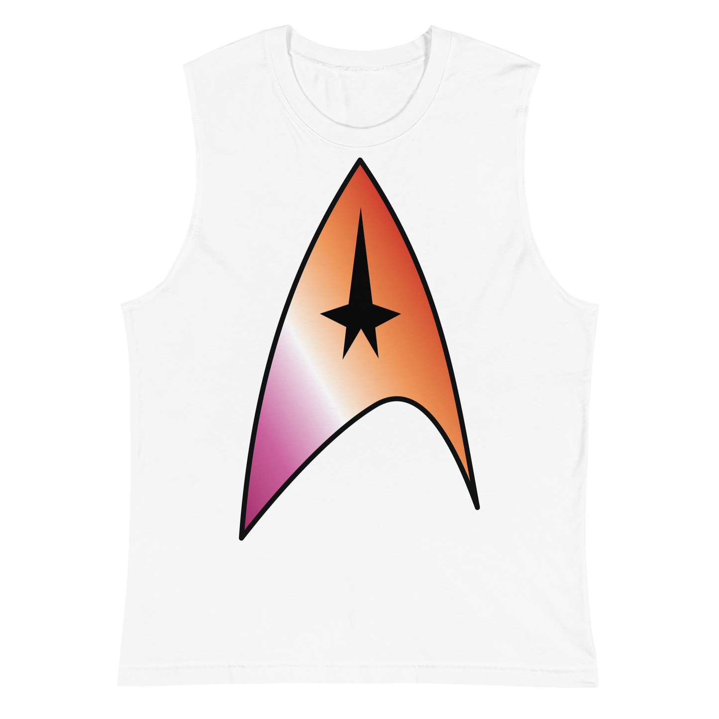 Starfleet Insignia - Lesbian Pride Unisex Muscle Shirt