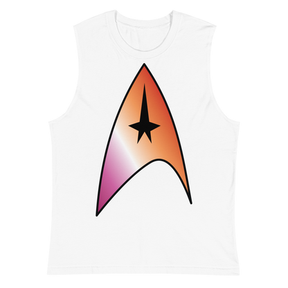 Starfleet Insignia - Lesbian Pride Unisex Muscle Shirt