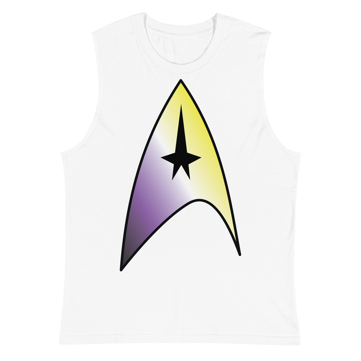 Starfleet Insignia - Non-binary Pride Unisex Muscle Shirt