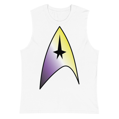 Starfleet Insignia - Non-binary Pride Unisex Muscle Shirt