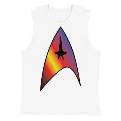 Starfleet Insignia - Polyamory Pride Unisex Muscle Shirt