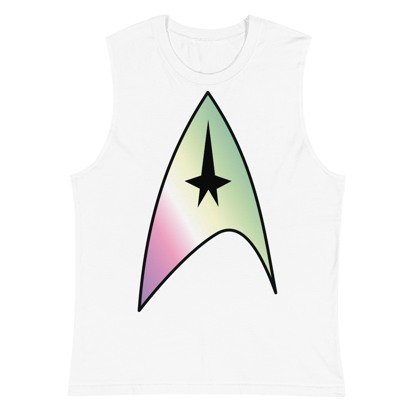 Starfleet Insignia - Genderfae Pride Unisex Muscle Shirt