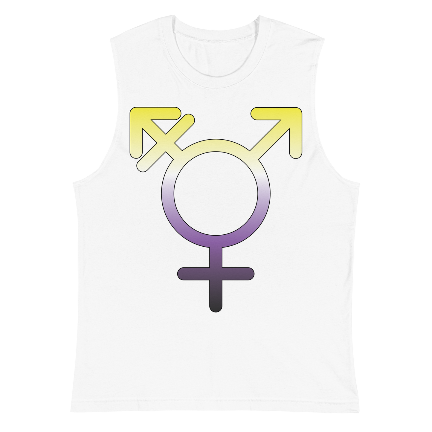 Transgender Symbol - Non-binary Pride Unisex Muscle Shirt