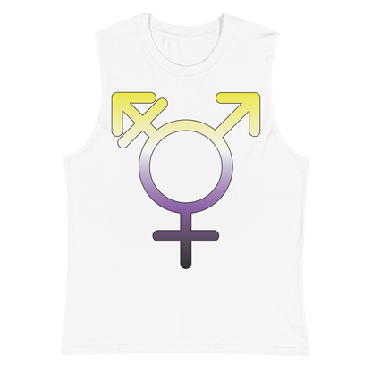 Transgender Symbol - Non-binary Pride Unisex Muscle Shirt