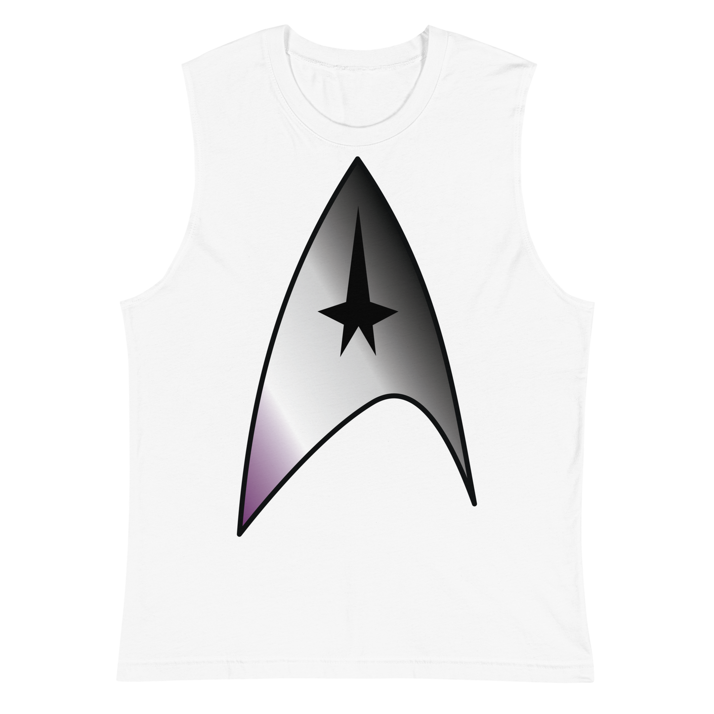 Starfleet Insignia - Asexual/Demisexual Pride Unisex Muscle Shirt