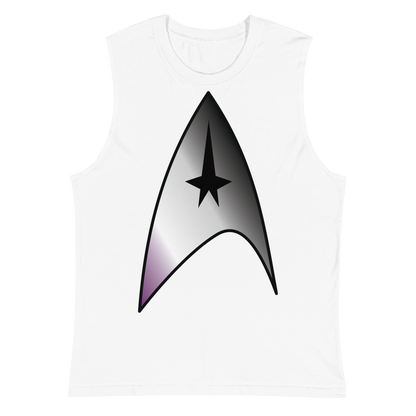 Starfleet Insignia - Asexual/Demisexual Pride Unisex Muscle Shirt