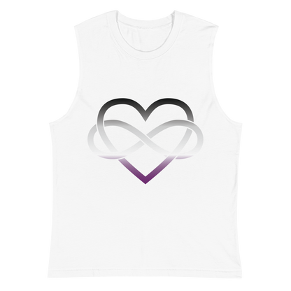 Polyamory Infinity Heart - Asexual/Demisexual Unisex Muscle Shirt