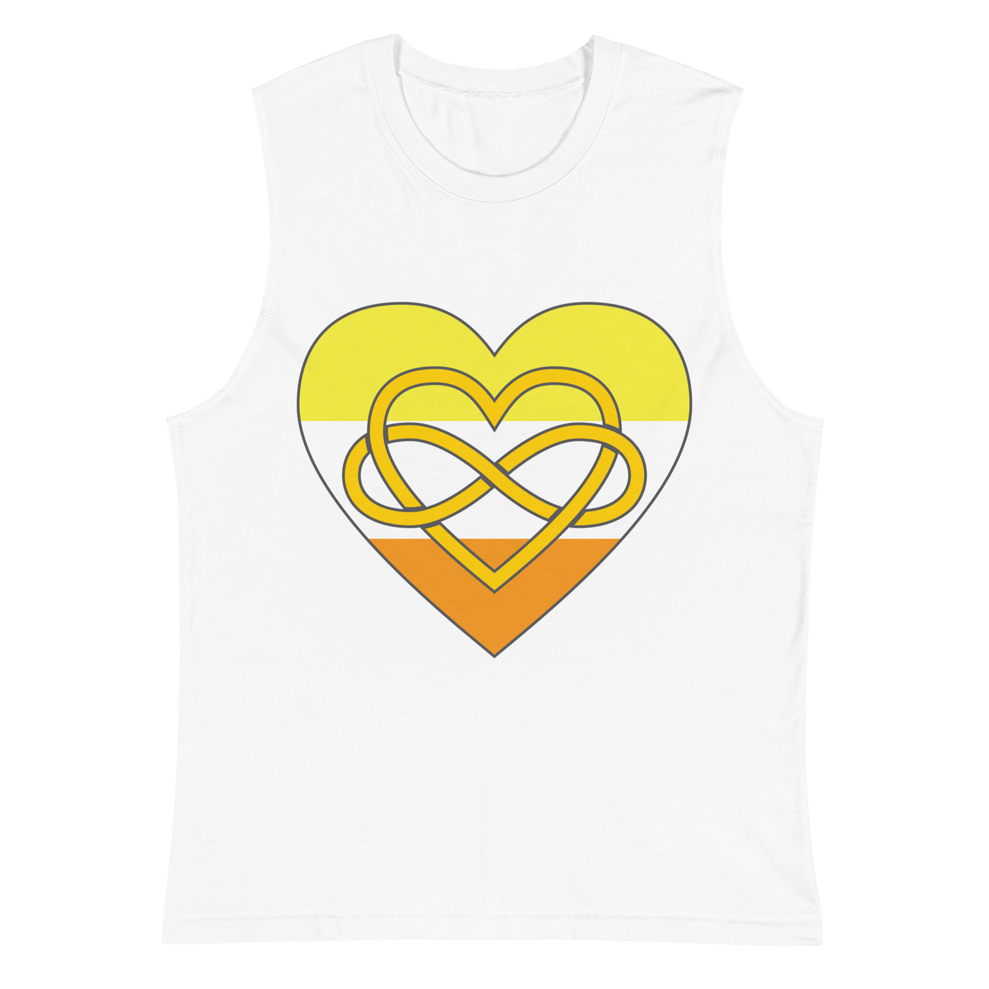 Polyamory Infinity Heart Maverique Pride Unisex Muscle Shirt