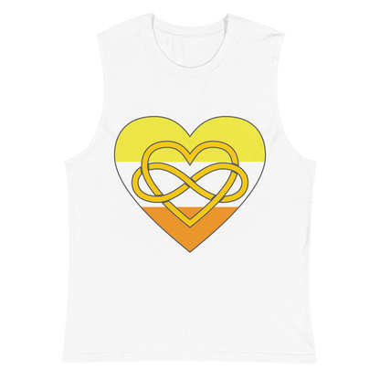 Polyamory Infinity Heart Maverique Pride Unisex Muscle Shirt