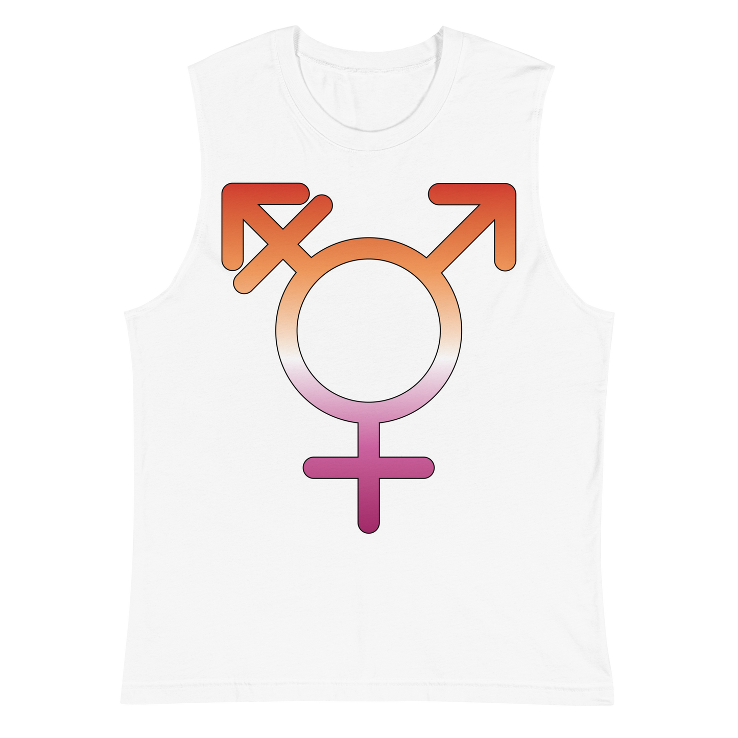 Transgender Symbol - Lesbian Pride Unisex Muscle Shirt