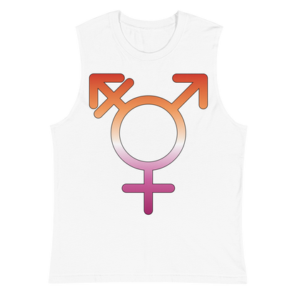 Transgender Symbol - Lesbian Pride Unisex Muscle Shirt