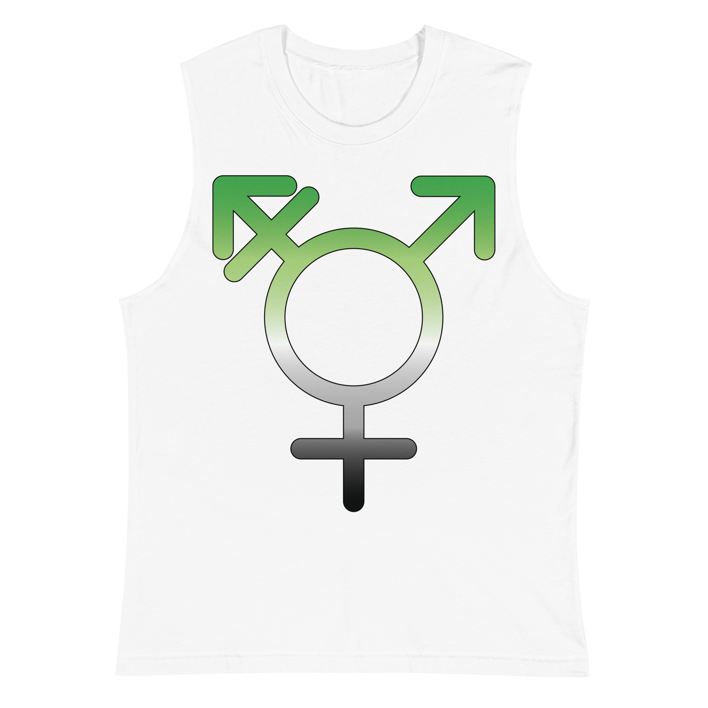 Transgender Symbol - Aromantic Pride Unisex Muscle Shirt