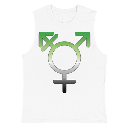 Transgender Symbol - Aromantic Pride Unisex Muscle Shirt