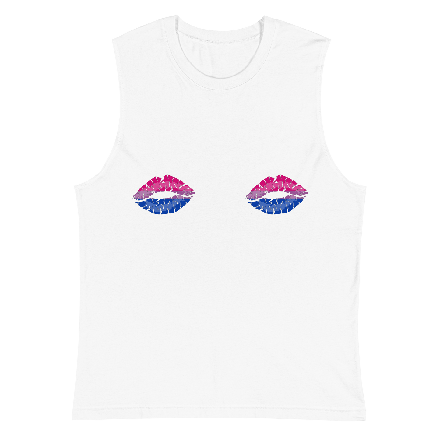 Bi Boob Kisses Unisex Muscle Shirt