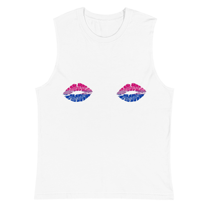 Bi Boob Kisses Unisex Muscle Shirt