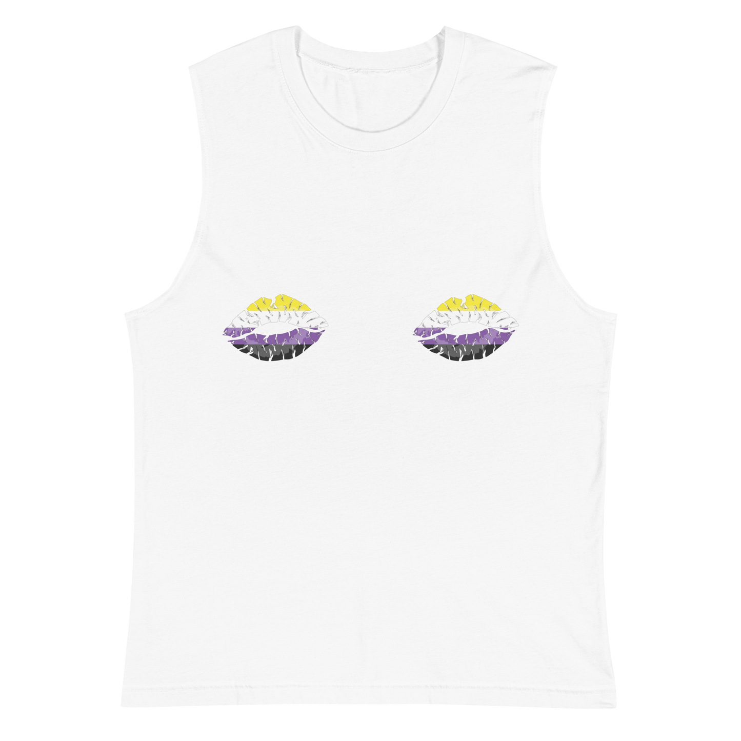 Enby Boob Kisses Unisex Muscle Shirt