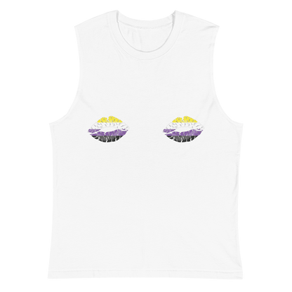 Enby Boob Kisses Unisex Muscle Shirt