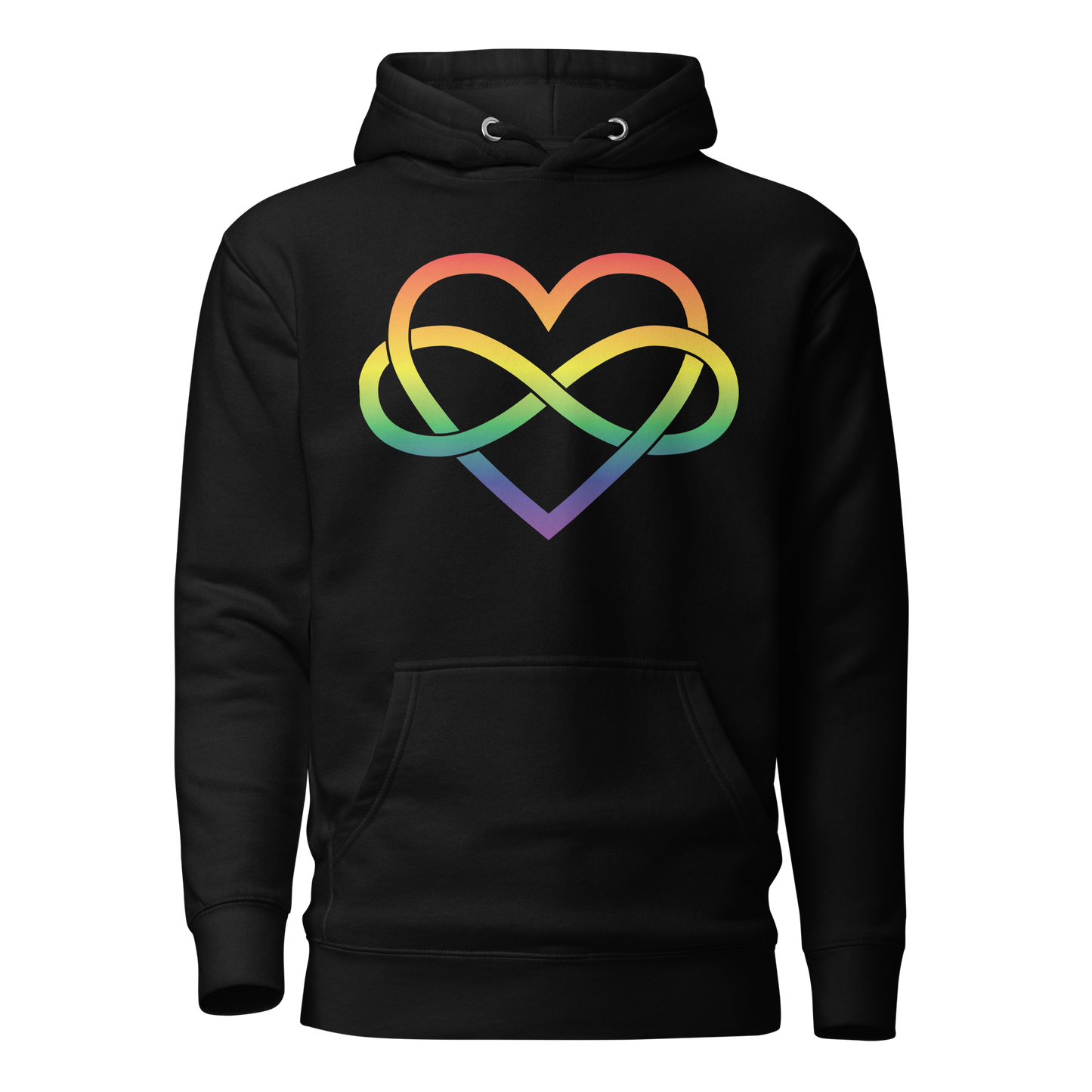 Polyamory Infinity Heart - Rainbow Unisex Hoodie