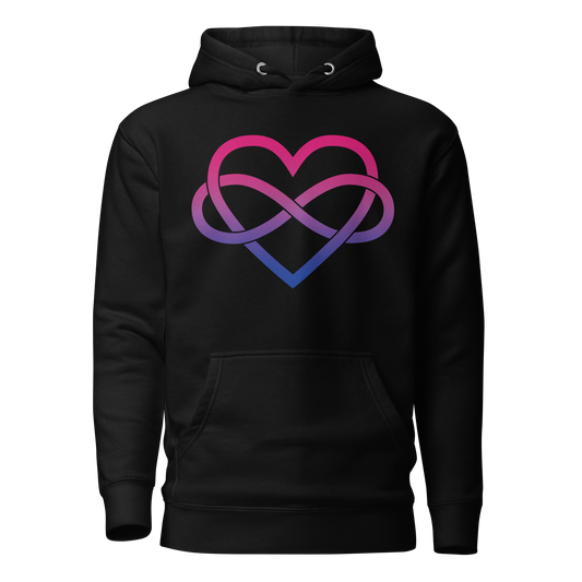 Polyamory Infinity Heart - Bisexual Unisex Hoodie