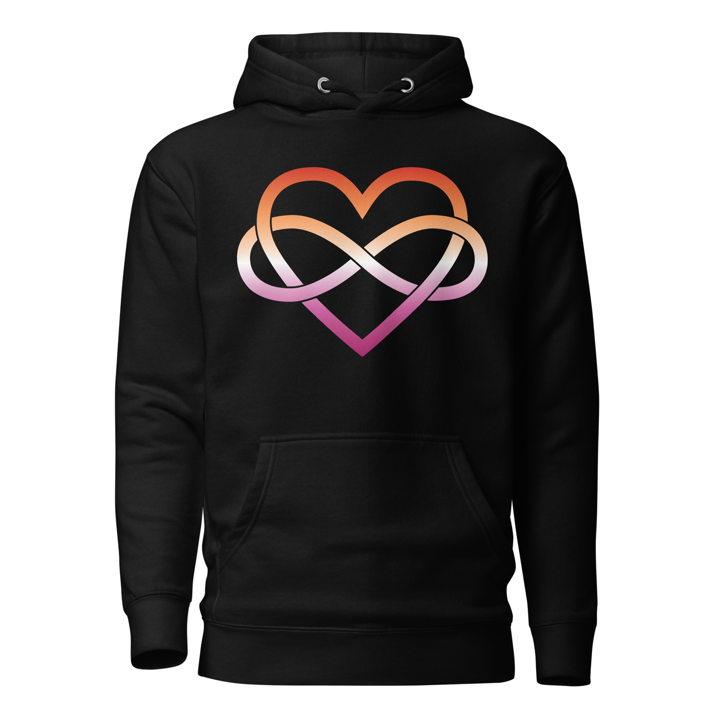 Polyamory Infinity Heart - Lesbian Unisex Hoodie