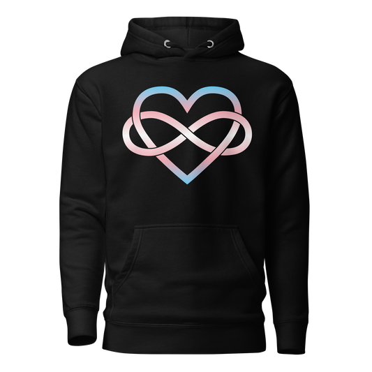 Polyamory Infinity Heart - Trans Unisex Hoodie