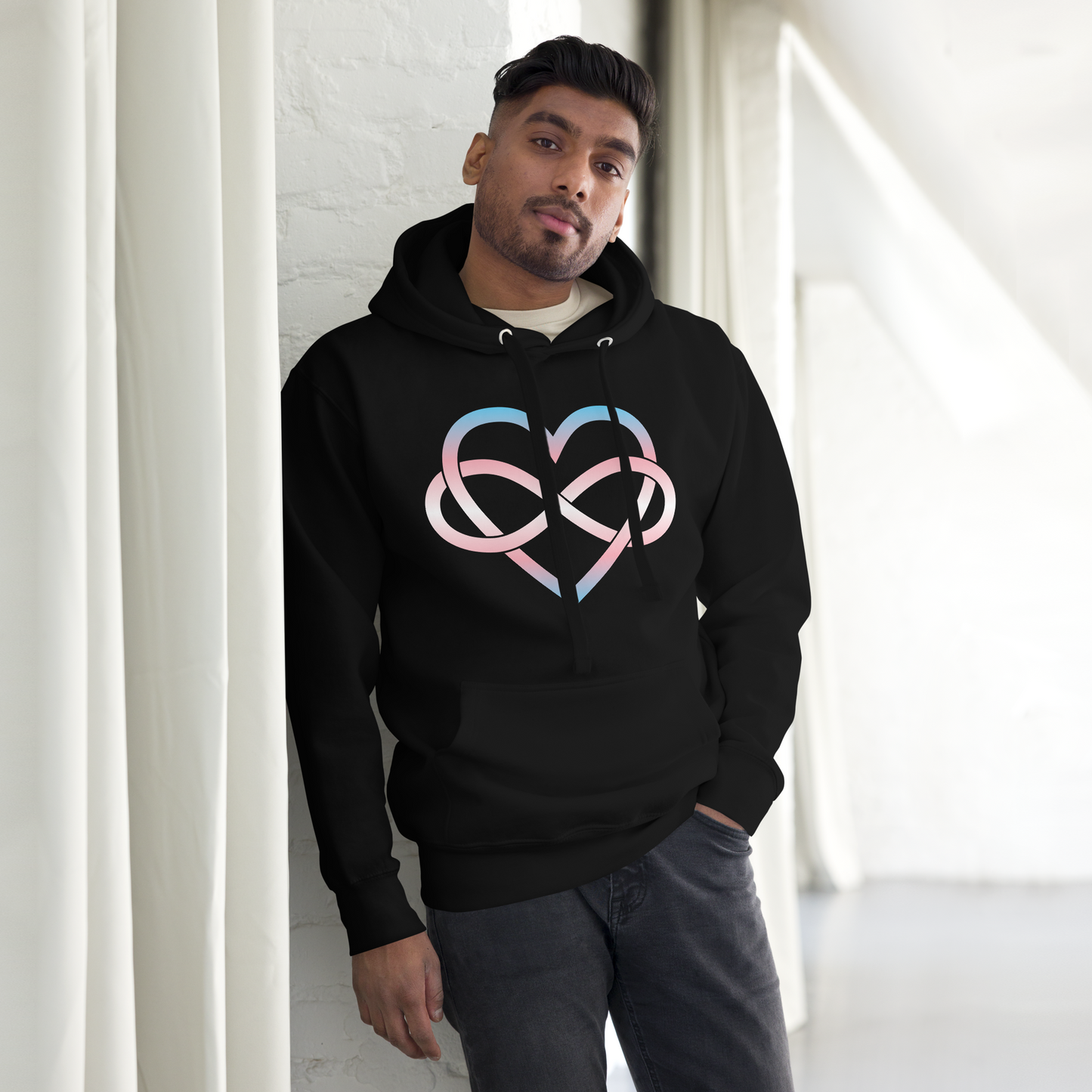 Polyamory Infinity Heart - Trans Unisex Hoodie