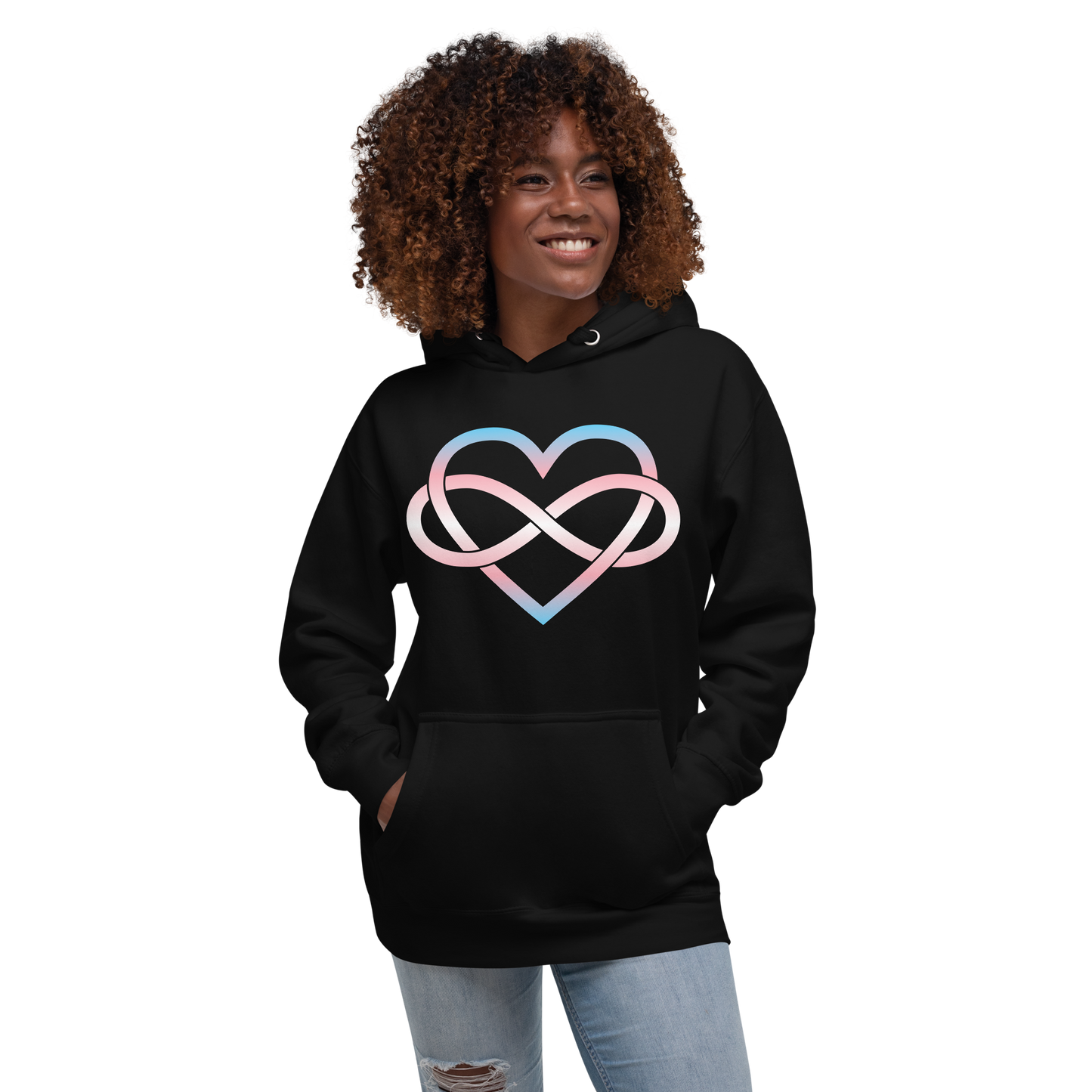 Polyamory Infinity Heart - Trans Unisex Hoodie