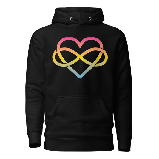 Polyamory Infinity Heart - Pansexual Unisex Hoodie