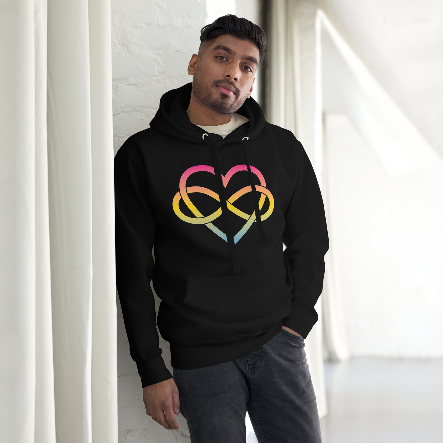 Polyamory Infinity Heart - Pansexual Unisex Hoodie