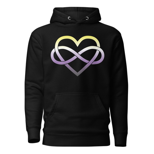 Polyamory Infinity Heart - Non-binary Unisex Hoodie