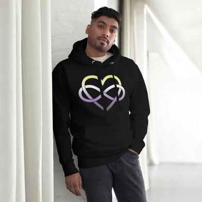 Polyamory Infinity Heart - Non-binary Unisex Hoodie