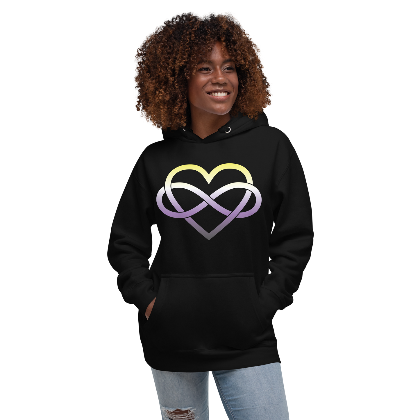 Polyamory Infinity Heart - Non-binary Unisex Hoodie