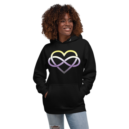 Polyamory Infinity Heart - Non-binary Unisex Hoodie