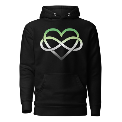 Polyamory Infinity Heart - Aromantic Unisex Hoodie