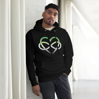 Polyamory Infinity Heart - Aromantic Unisex Hoodie