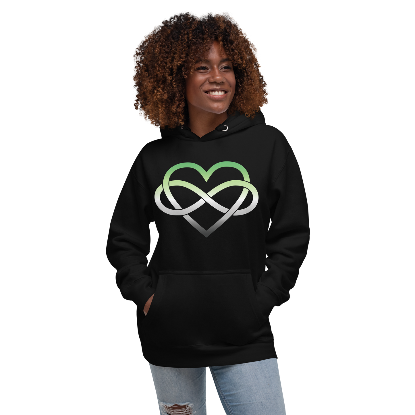 Polyamory Infinity Heart - Aromantic Unisex Hoodie