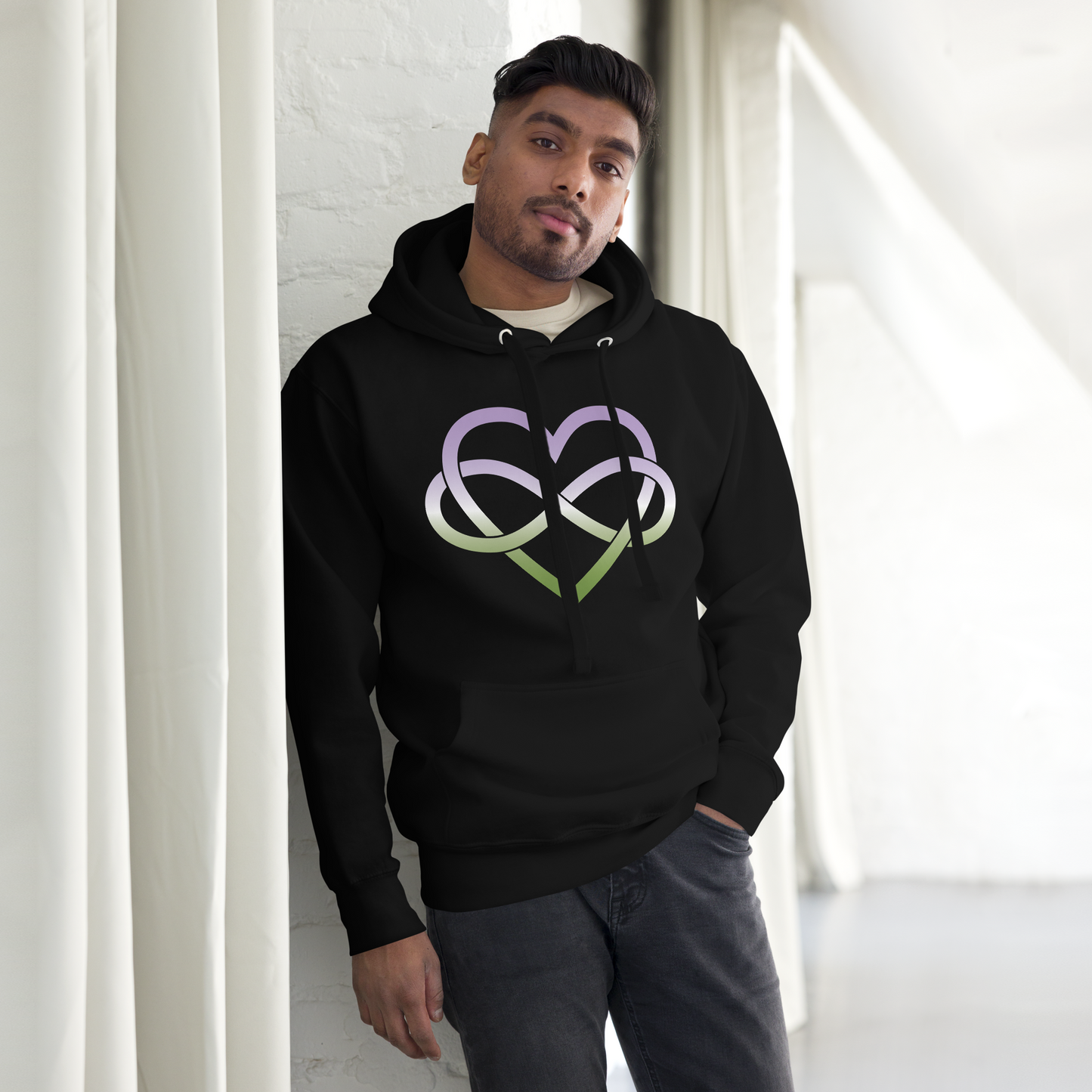 Polyamory Infinity Heart - Genderqueer Unisex Hoodie