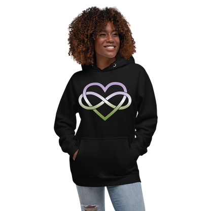 Polyamory Infinity Heart - Genderqueer Unisex Hoodie