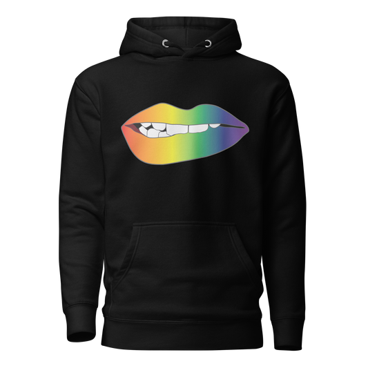 Biting Lips - Rainbow Pride - Gradient Unisex Hoodie